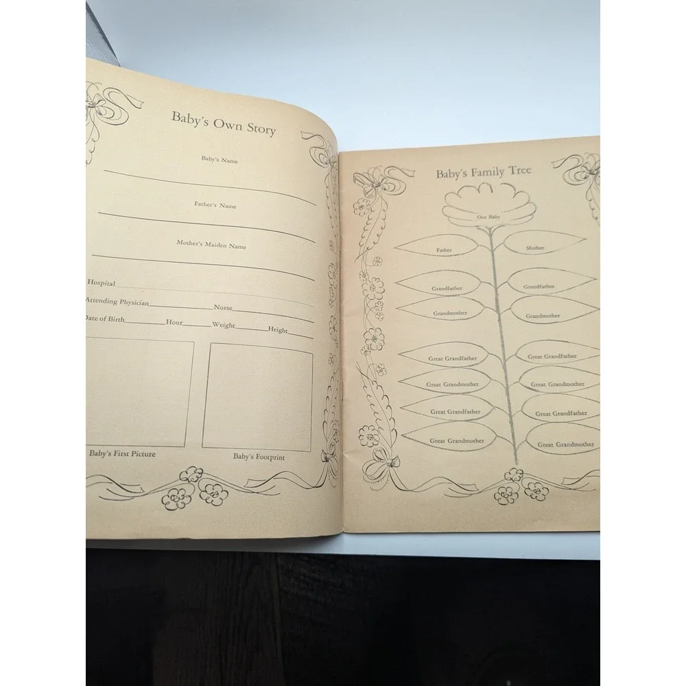 Vintage 1960 Baby's First Year Memory Book Health Record Journal Congratulations
